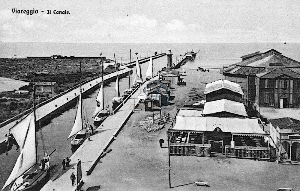 Canale e Politeama Viareggio Anni 1850 - 1900 circa