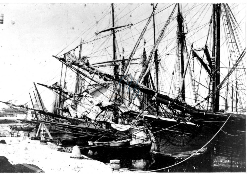 Velieri ormeggiati in porto Viareggio Anni '30