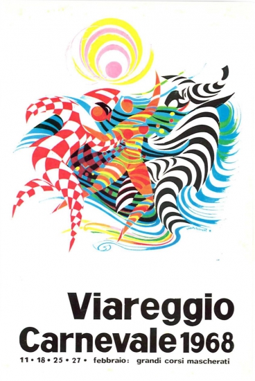 Manifesto ufficiale Carnevale di Viareggio 1968